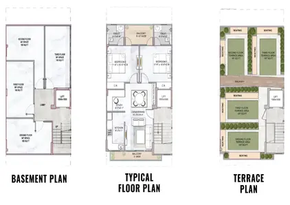 M3M Soulitude 2.5 BHK Floor Plan